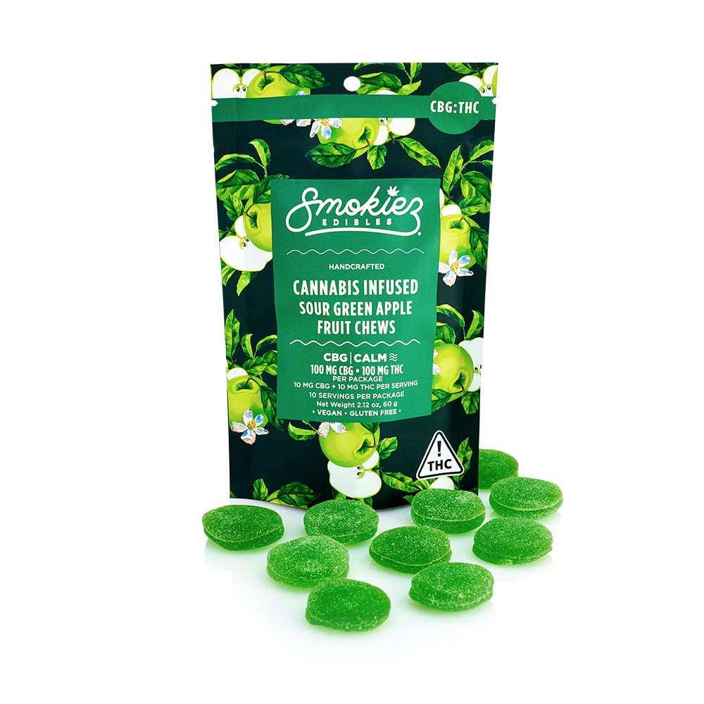 1:1 Sour Green Apple [10pk] (100mg CBG/100mg THC)