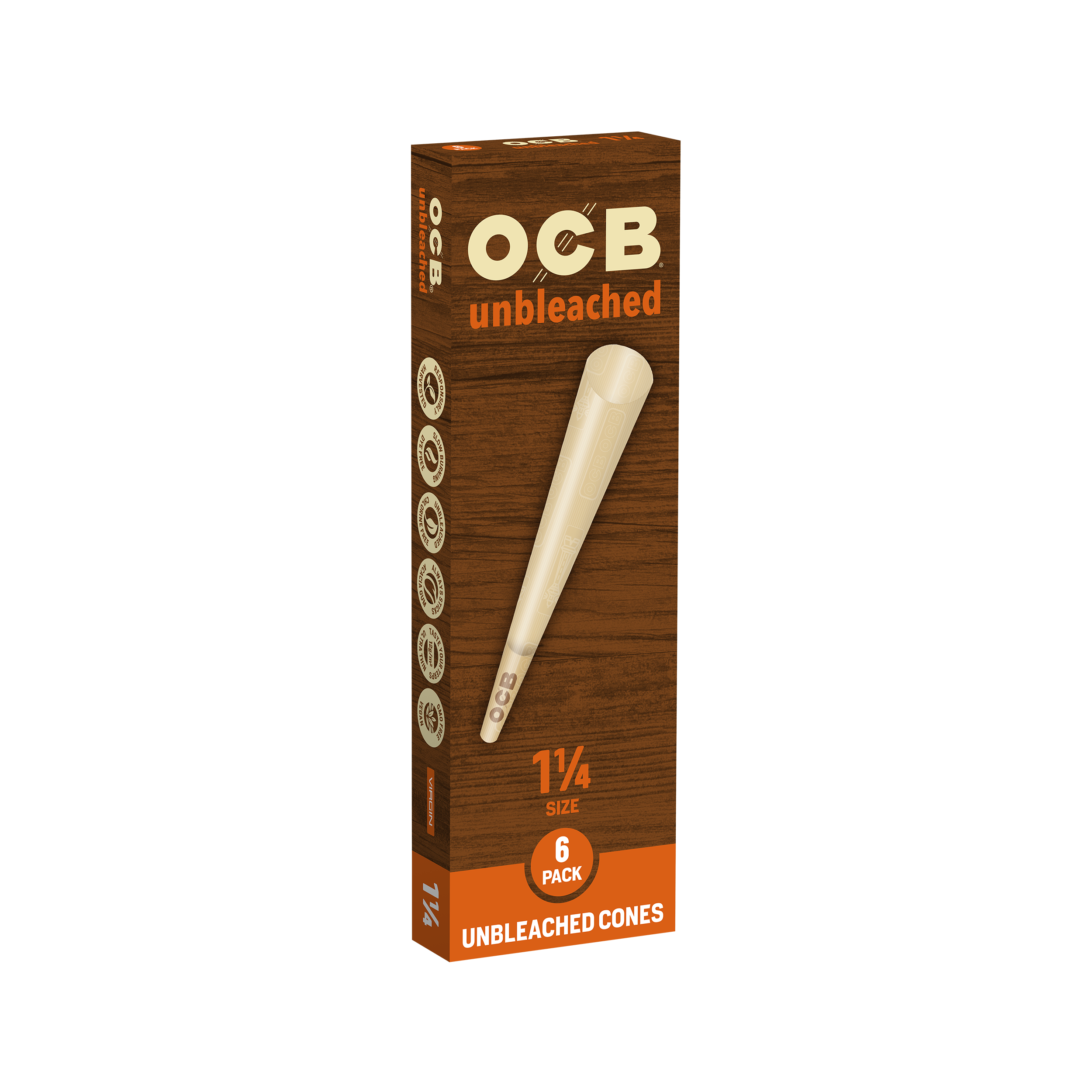 OCB® Unbleached Cones - 1 1/4  [6pk]