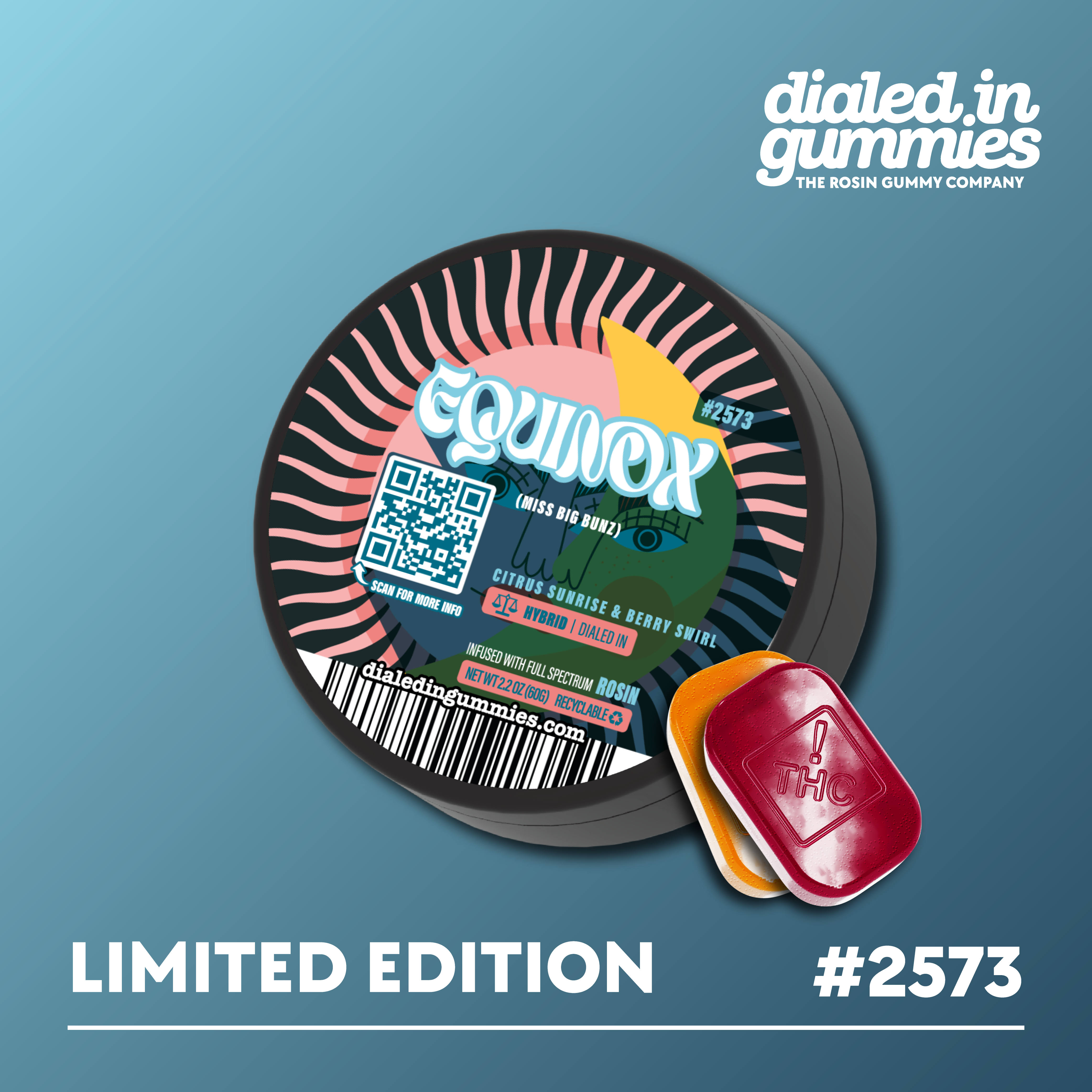 100mg - Equinox #2573 - Rosin Gummies (10pk)