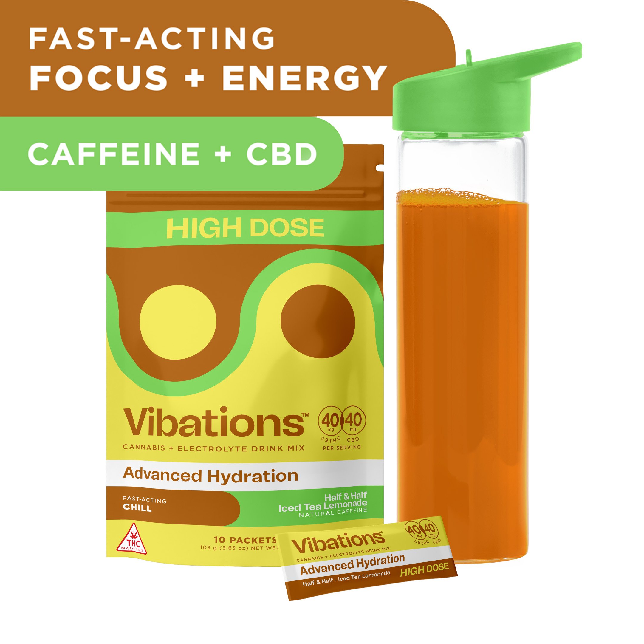 Half and Half Iced Tea Lemonade [10pk] (400mg CBD/400mg THC)