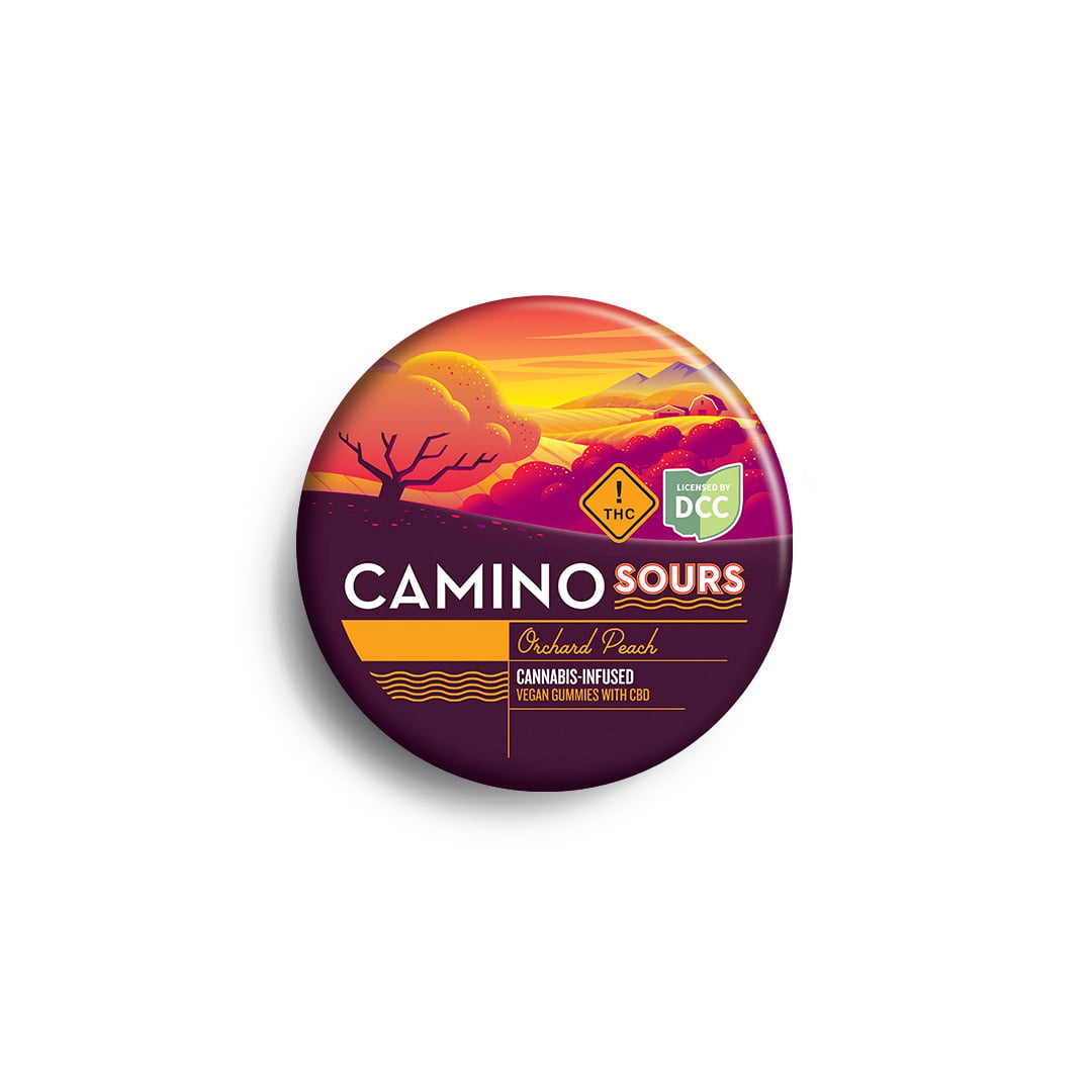 CAMINO - ORCHARD PEACH SOURS 1:1 - GUMMIES - [100MG THC / 100MG CBD] - 10PK