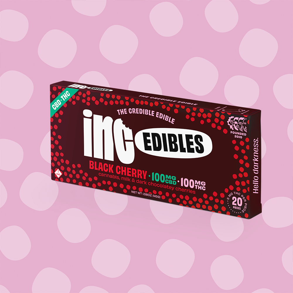 inc.edibles - Black Cherry (H) Chocolate (4.16mg THC 4.88mg CBD 20pk) C0010000744 inc.edibles - Black Cherry (H) Chocolate (4.16mg THC 4.88mg CBD 20pk) C0010000744