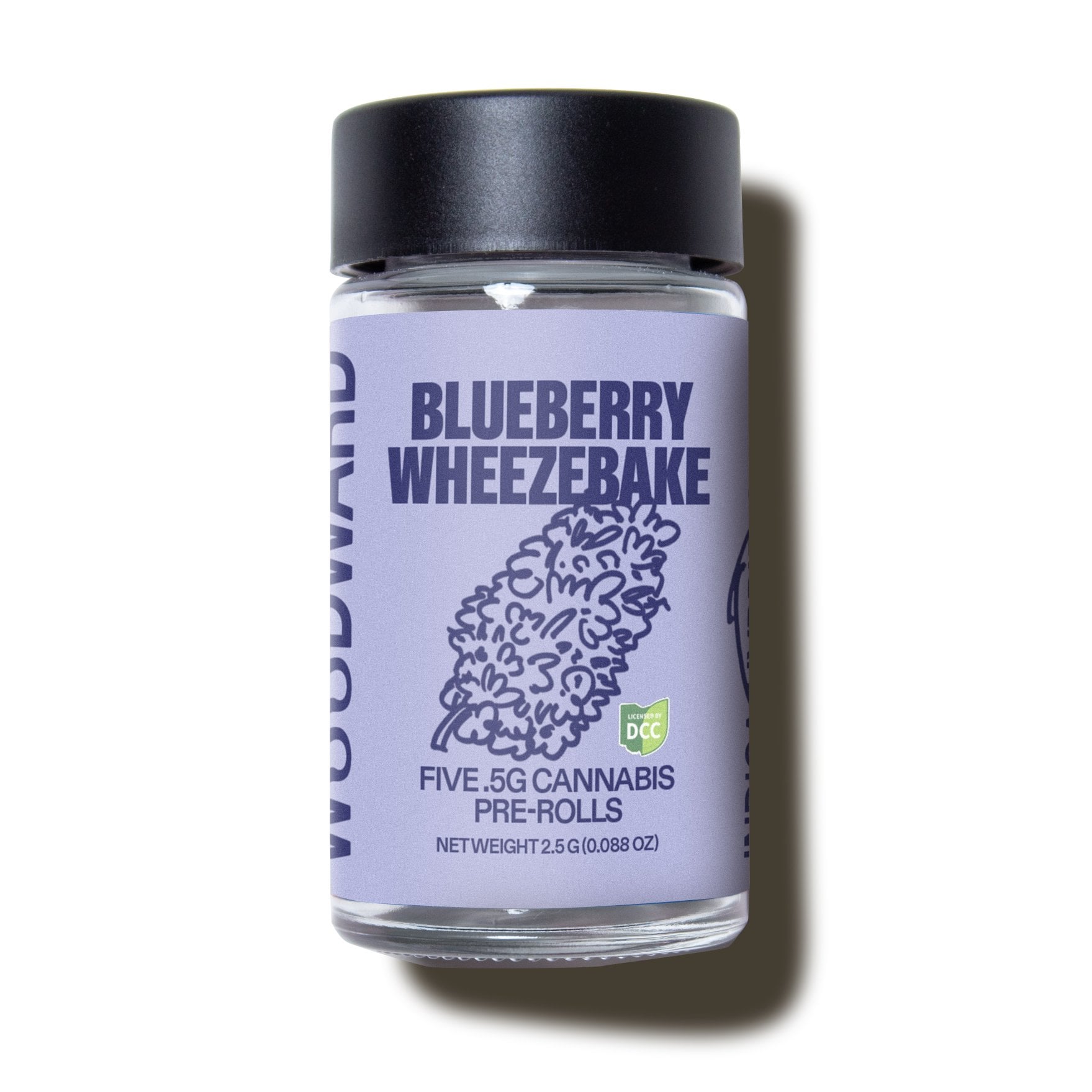 WOODWARD FINE CANNABIS - BLUEBERRY WHEEZEBAKE - PREROLL - [2.5G] - 5PK - HYBRID