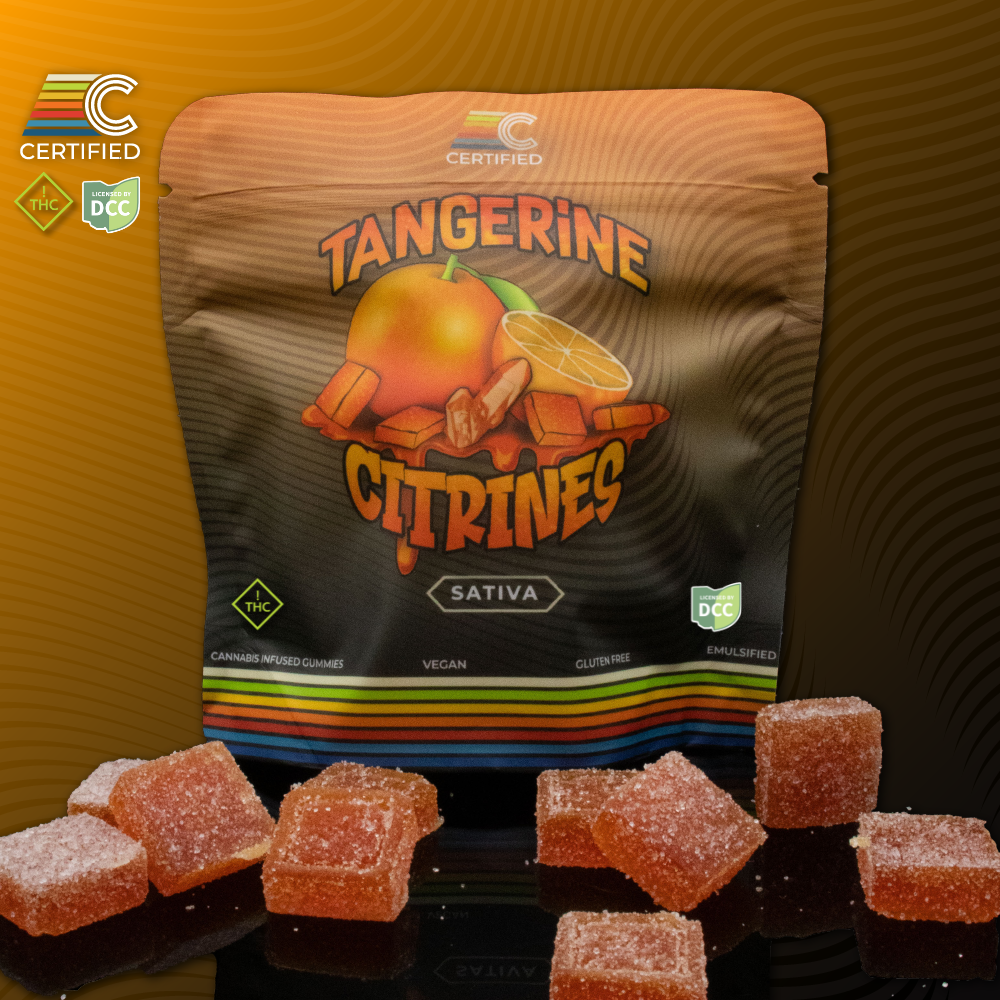 CERTIFIED CULTIVATORS - TANGERINE CITRINES - GUMMIES - [100MG] - 10PK - SATIVA