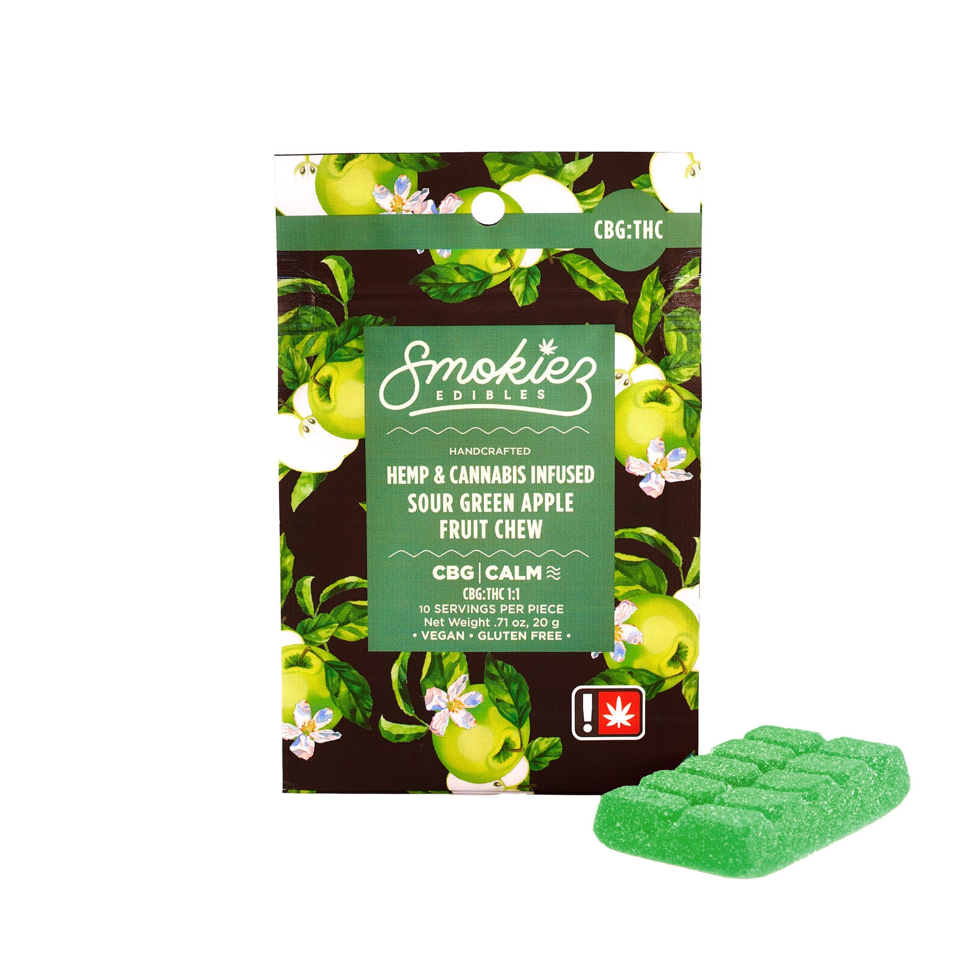 1:1 Sour Green Apple [1pk] (100mg CBG/100mg THC)