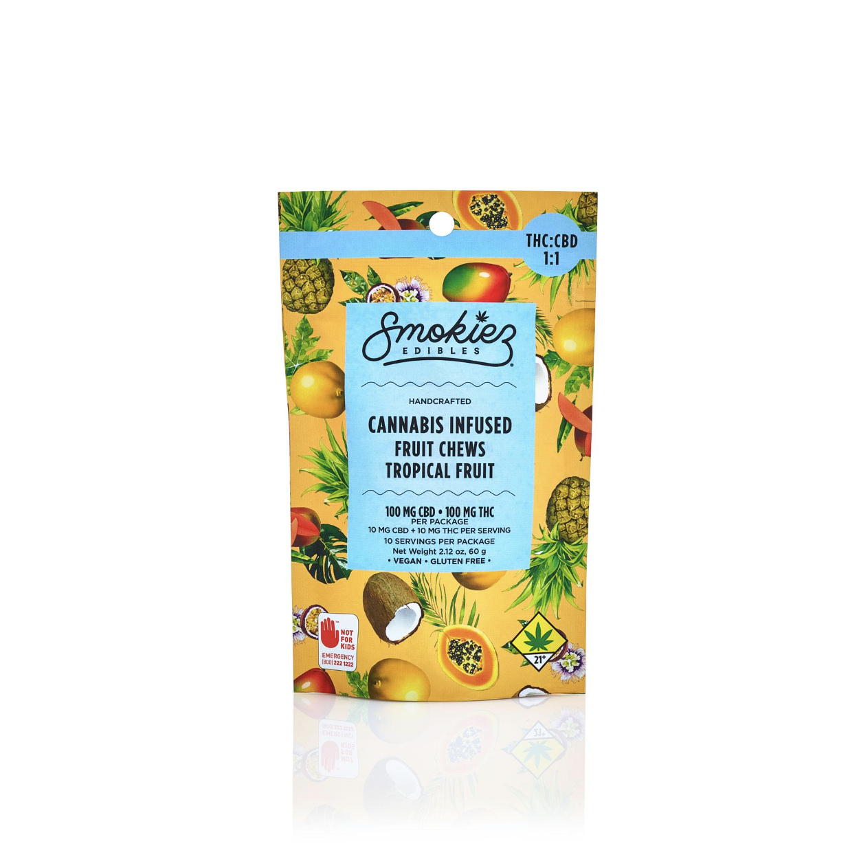 1:1 Tropical Fruit [10pk] (100mg CBD/100mg THC)