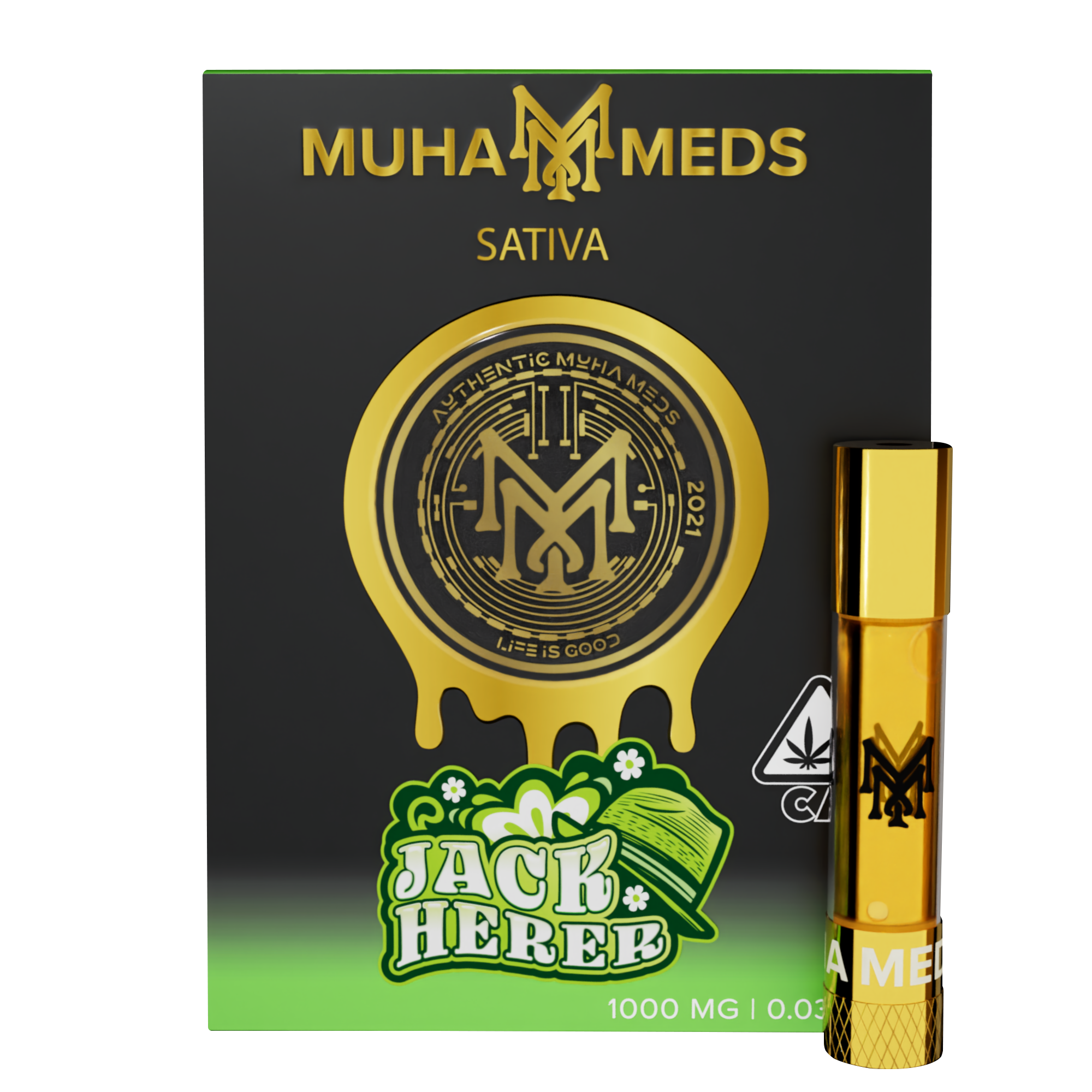 Jack Herer | Sativa - Ultra Extract High Purity Oil - 1G Vape Cartridge