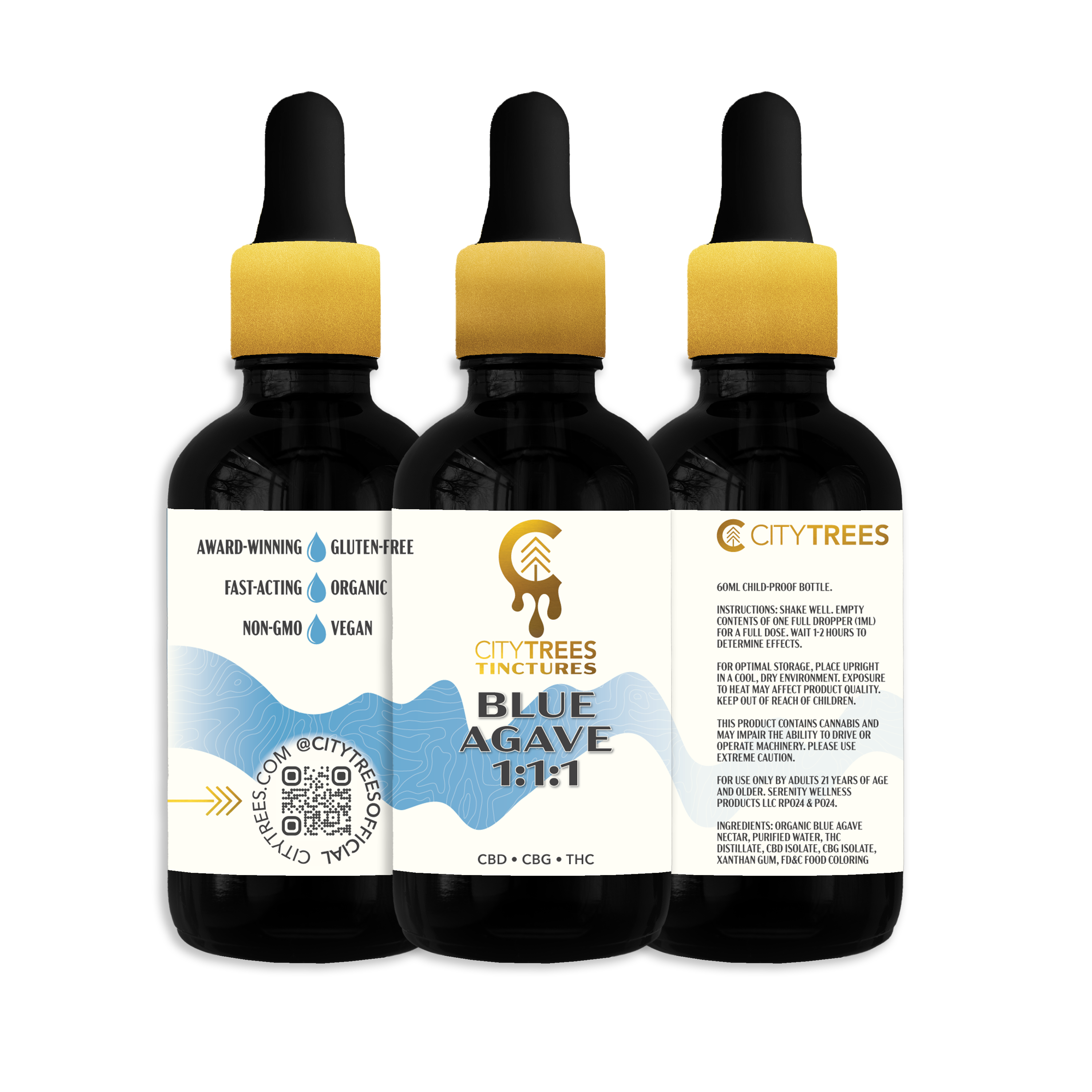 Blue Agave 1:1:1 (250mg CBG/250mg CBD/250mg THC)