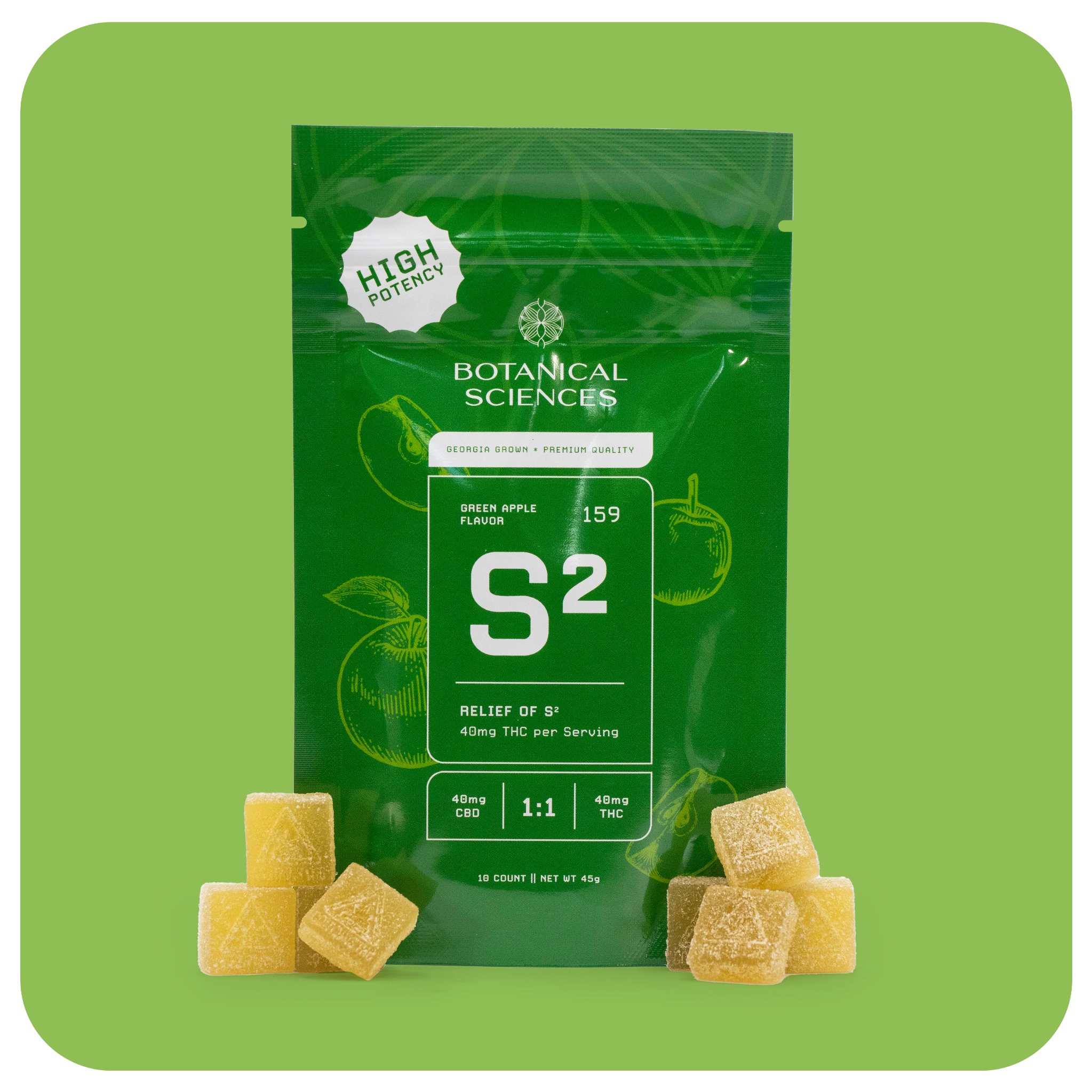 1:1 Green Apple 400mg CBD/400mg THC)