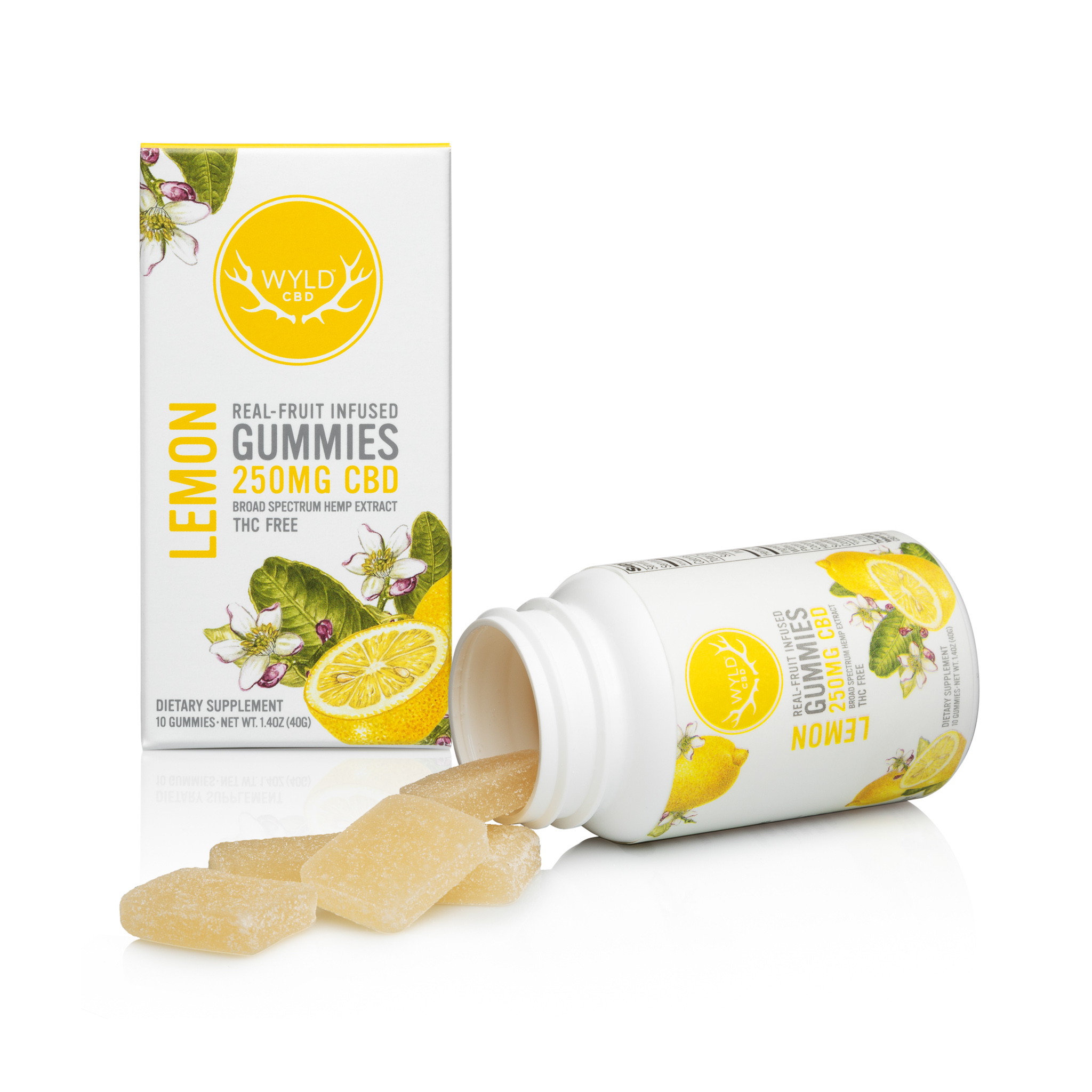 Lemon CBD Gummies | 50mg | 2-pack