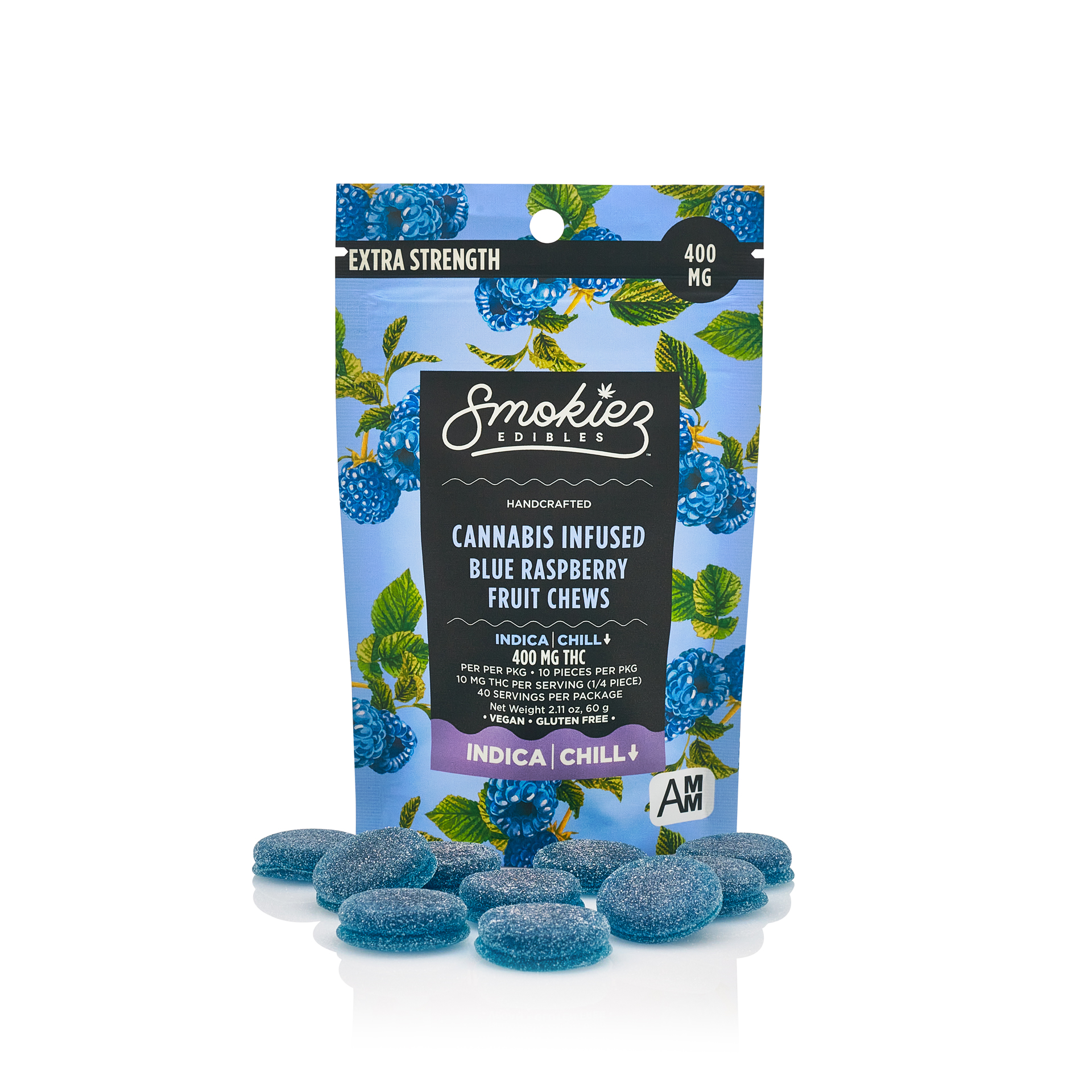 Blue Raspberry - Indica [10pk] (400mg)