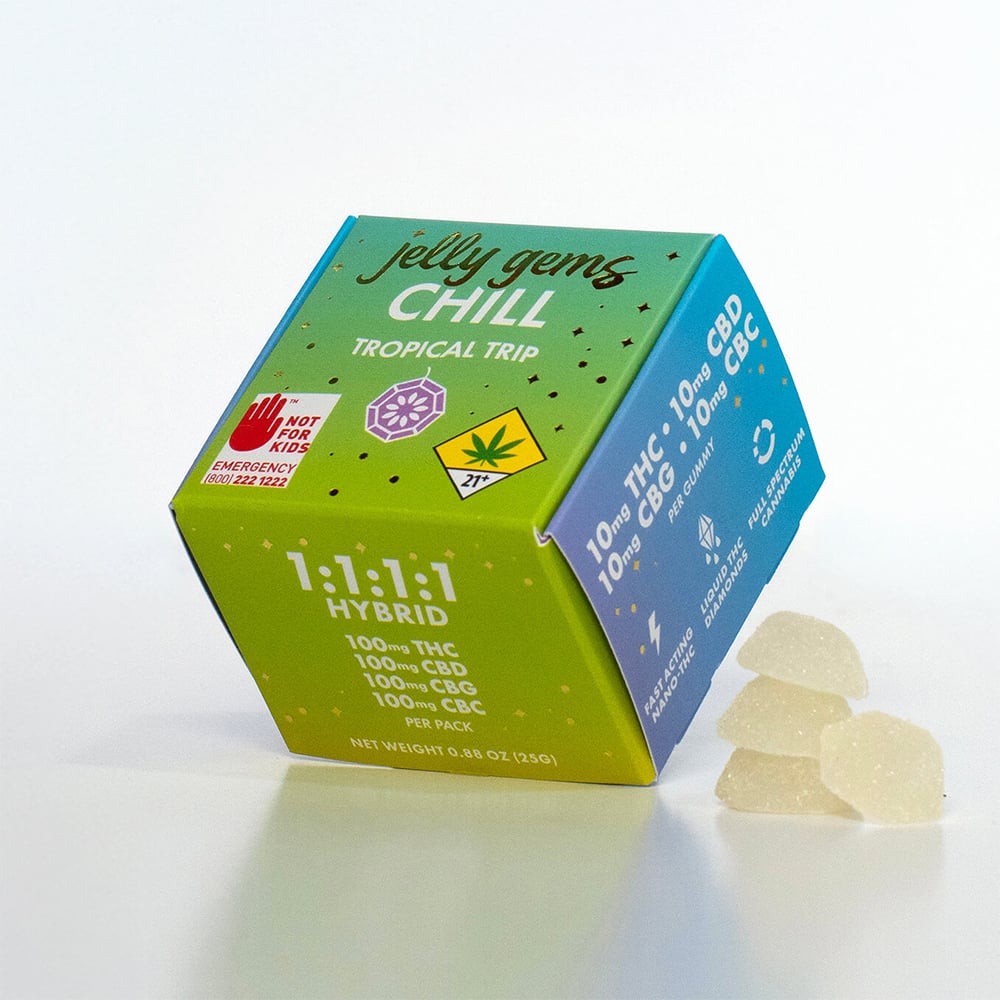 1:1:1:1 Tropical Trip [10pk] (100mg CBD/100mg THC/100mg CBC/100mg CBG)