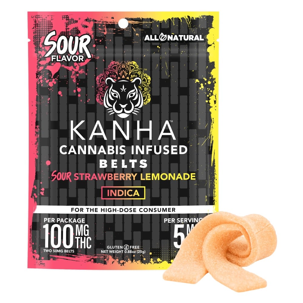 100mg Sour Strawberry Lemonade Belts [4pk]