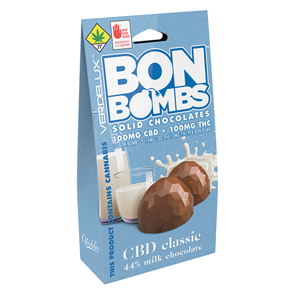 Shop Chocolate BON BOMBS Classic Milk 1:1 (DOHC) Edibles - 10pk