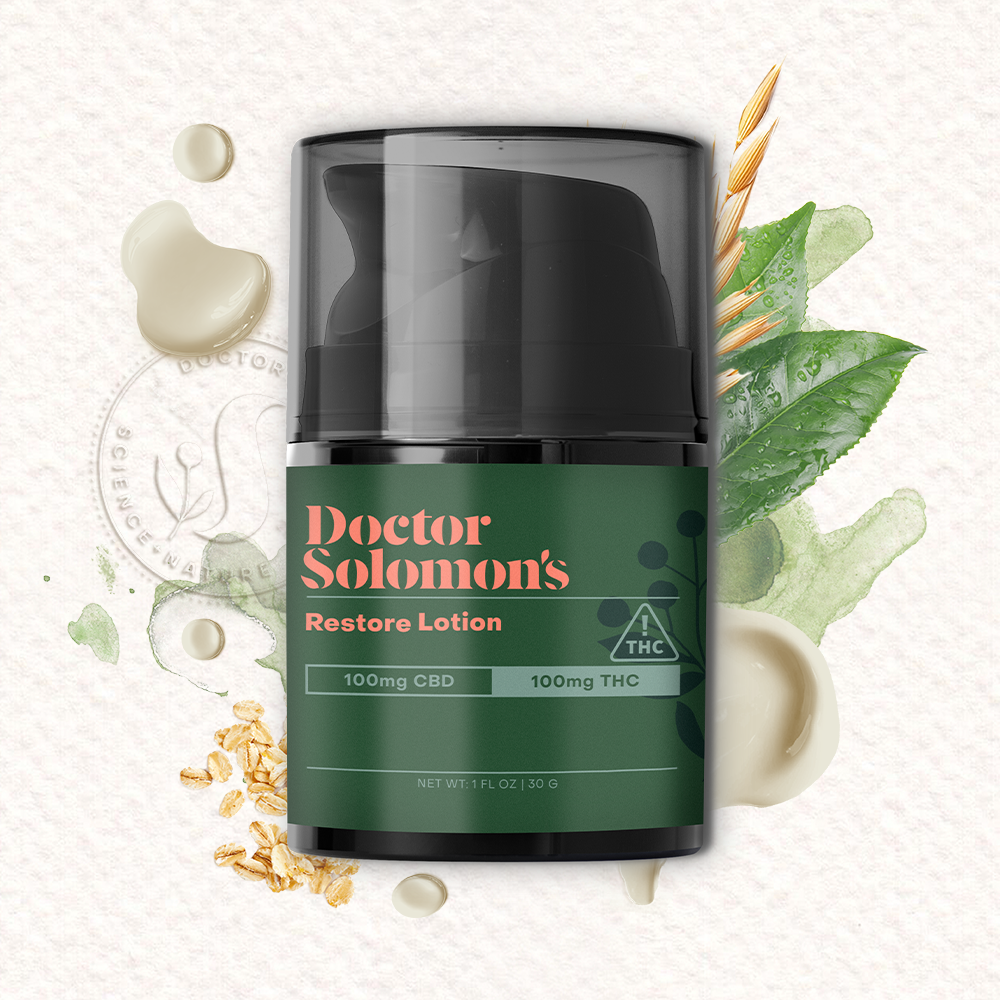 Doctor Solomon's Restore 1:1 CBD:THC Transdermal Lotion 100mg CBD 100mg THC