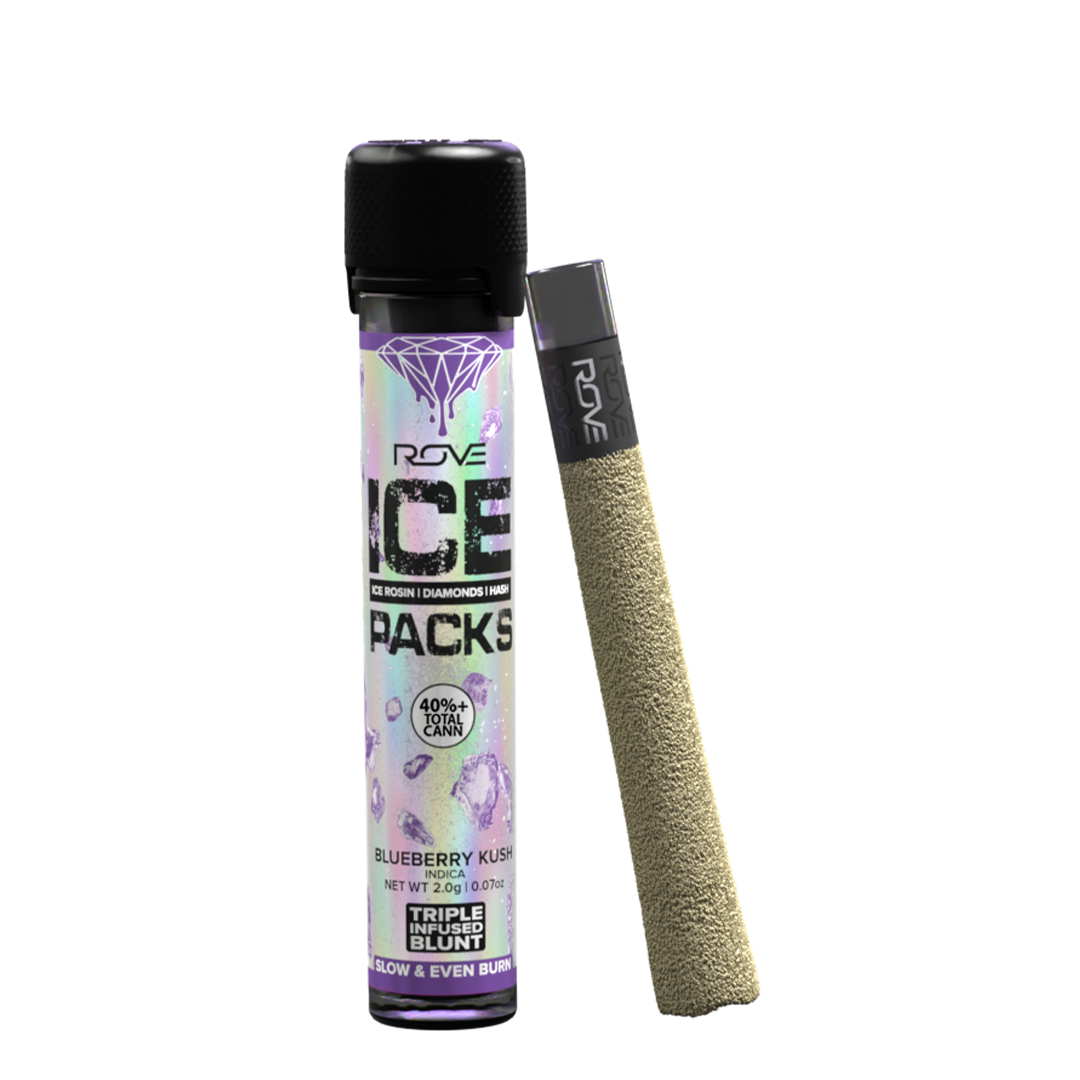 Blueberry Kush - Infused Ice Pack Blunt (Rosin, Hash, and Diamonds) [2g]