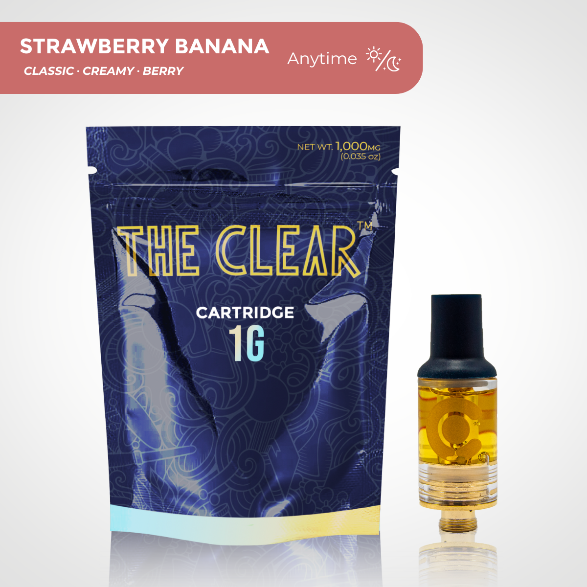 The Clear Original Cartridge 1000mg | Strawberry Banana