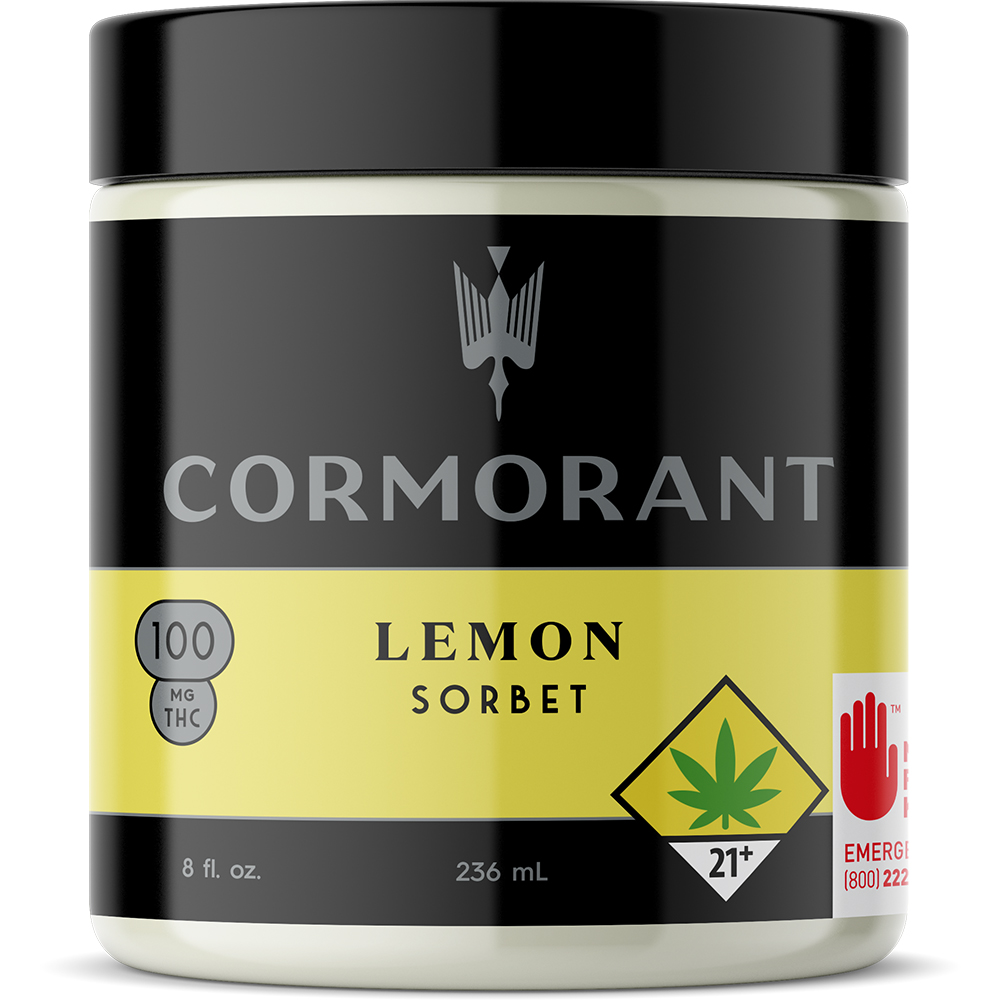 8 oz. Lemon Sorbet 100 mg THC Cormorant Sorbet Jane