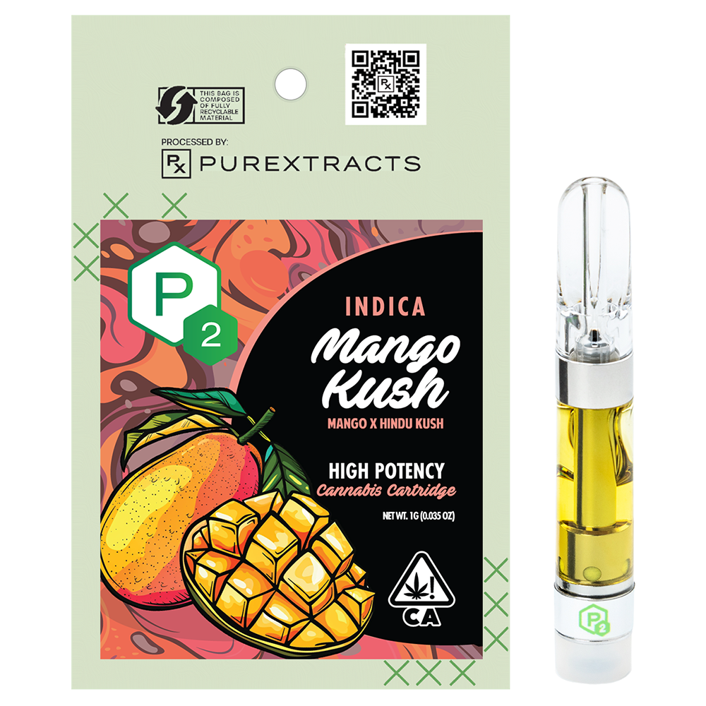 Mango Kush - Indica - P2 High Potency Cartridge - 1g