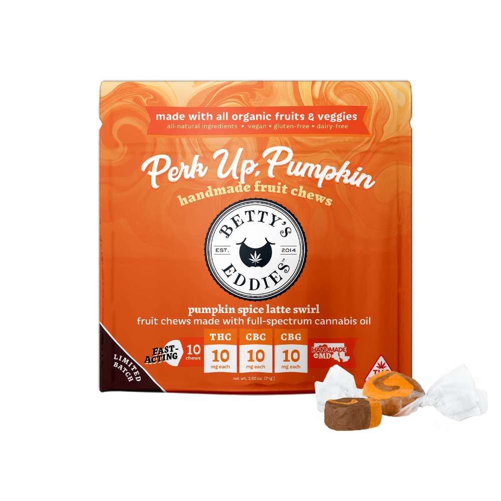 Perk Up, Pumpkin Spice Latte Swirl [10pk] (100mg THC/100mg CBC/100mg CBG)