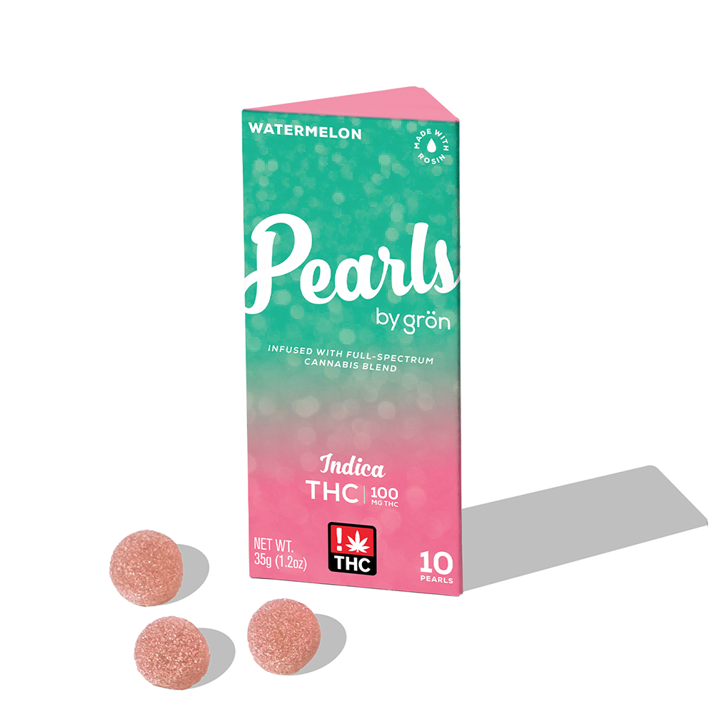 THC Watermelon Pearls - Indica (100mg X 10mg each)