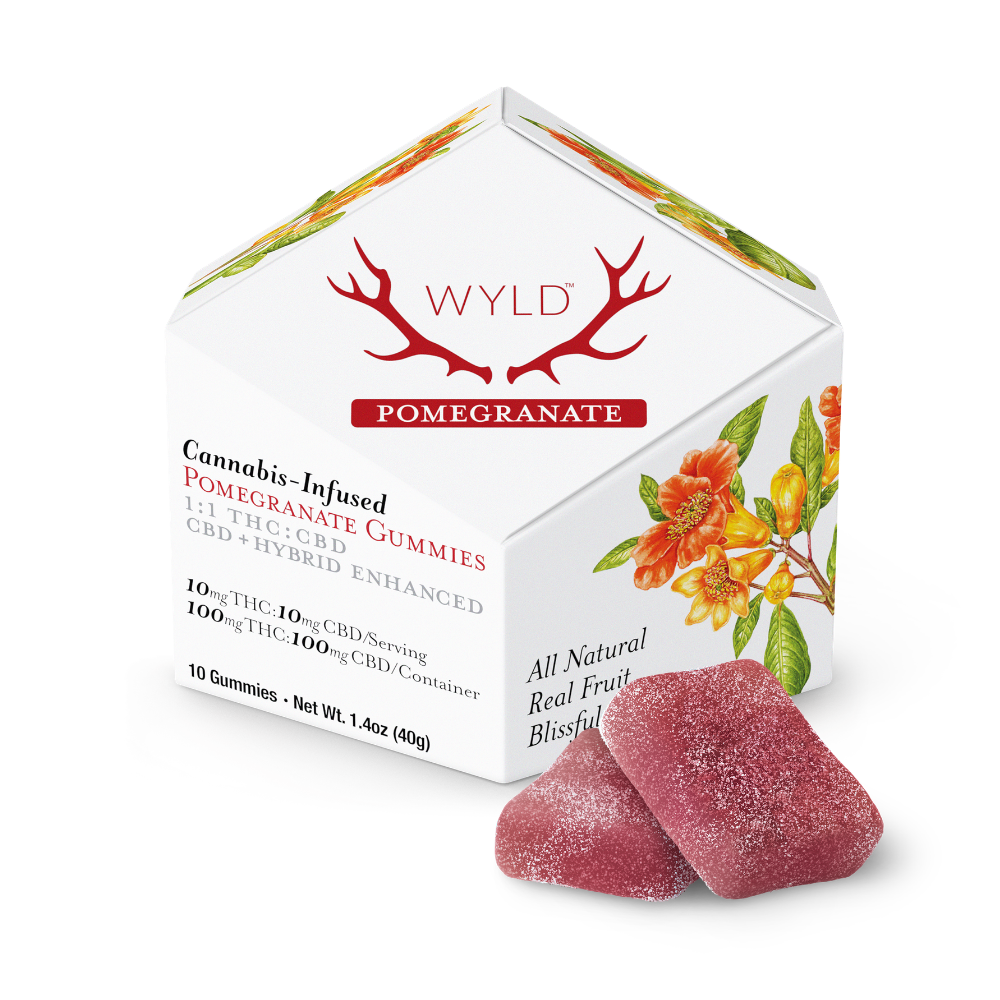 Pomegranate 1:1 CBD + Hybrid Enhanced Gummies | 100mg Pomegranate 1:1 CBD + Hybrid Enhanced Gummies | 100mg