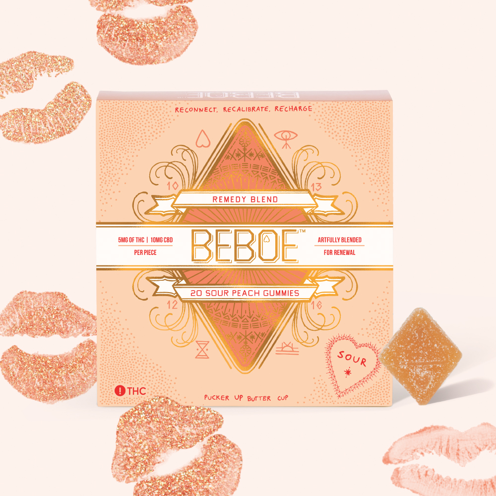 1:2 Sour Peach Remedy [20pk] (200mg CBD/100mg THC)