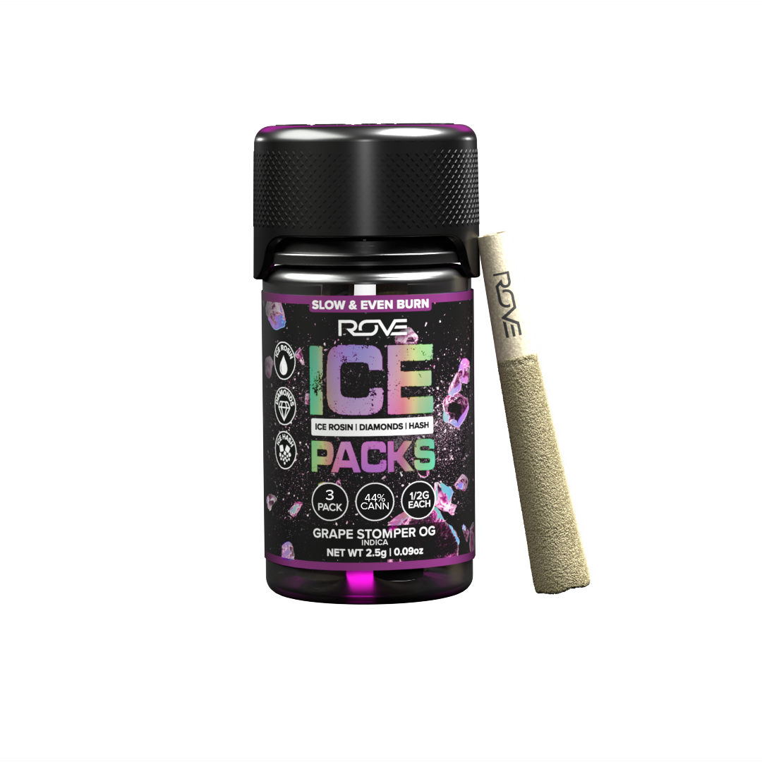 Grape Stomper OG- Infused Ice Packs (Rosin, Hash, and Diamonds) [3x 0.5g]