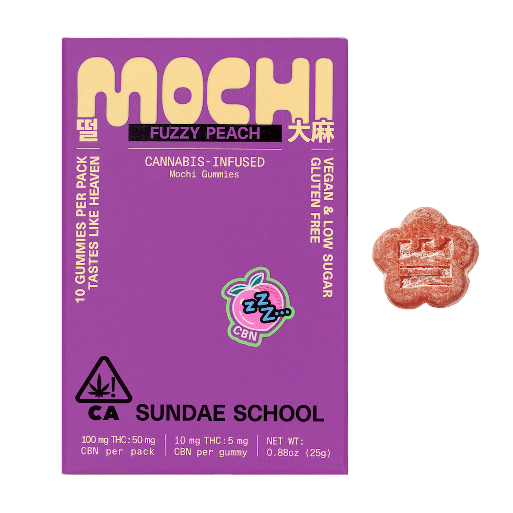 Fuzzy Peach CBN [10pk] (100mg THC/50mg CBN) Sundae School Mochi