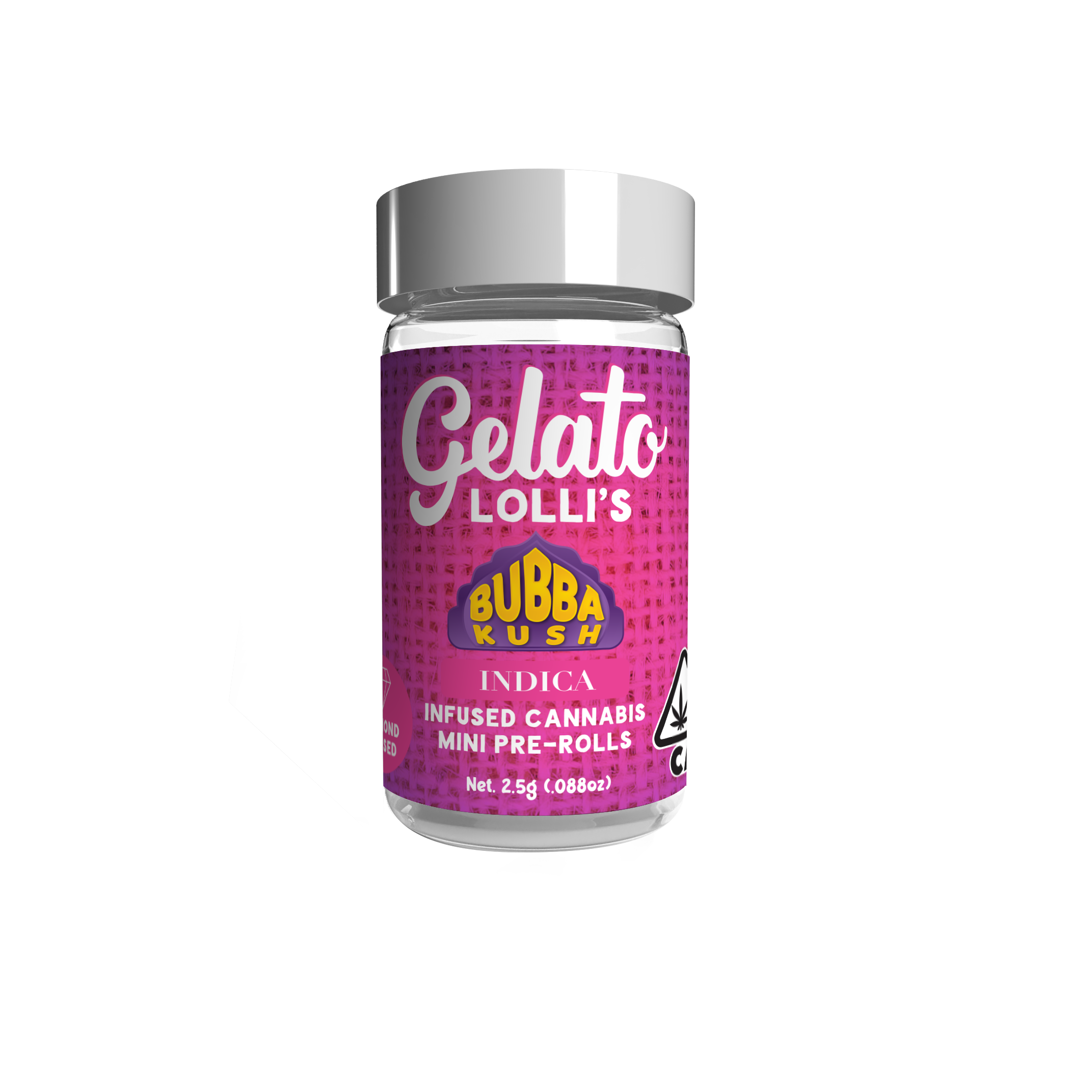 Bubba Kush Gelato Lolli's Infused Cannabis Mini Prerolls (5 Pack