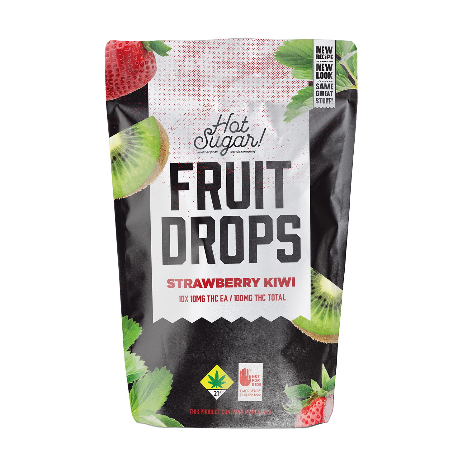 Strawberry Kiwi Fruit Drops 100mg 10-pack