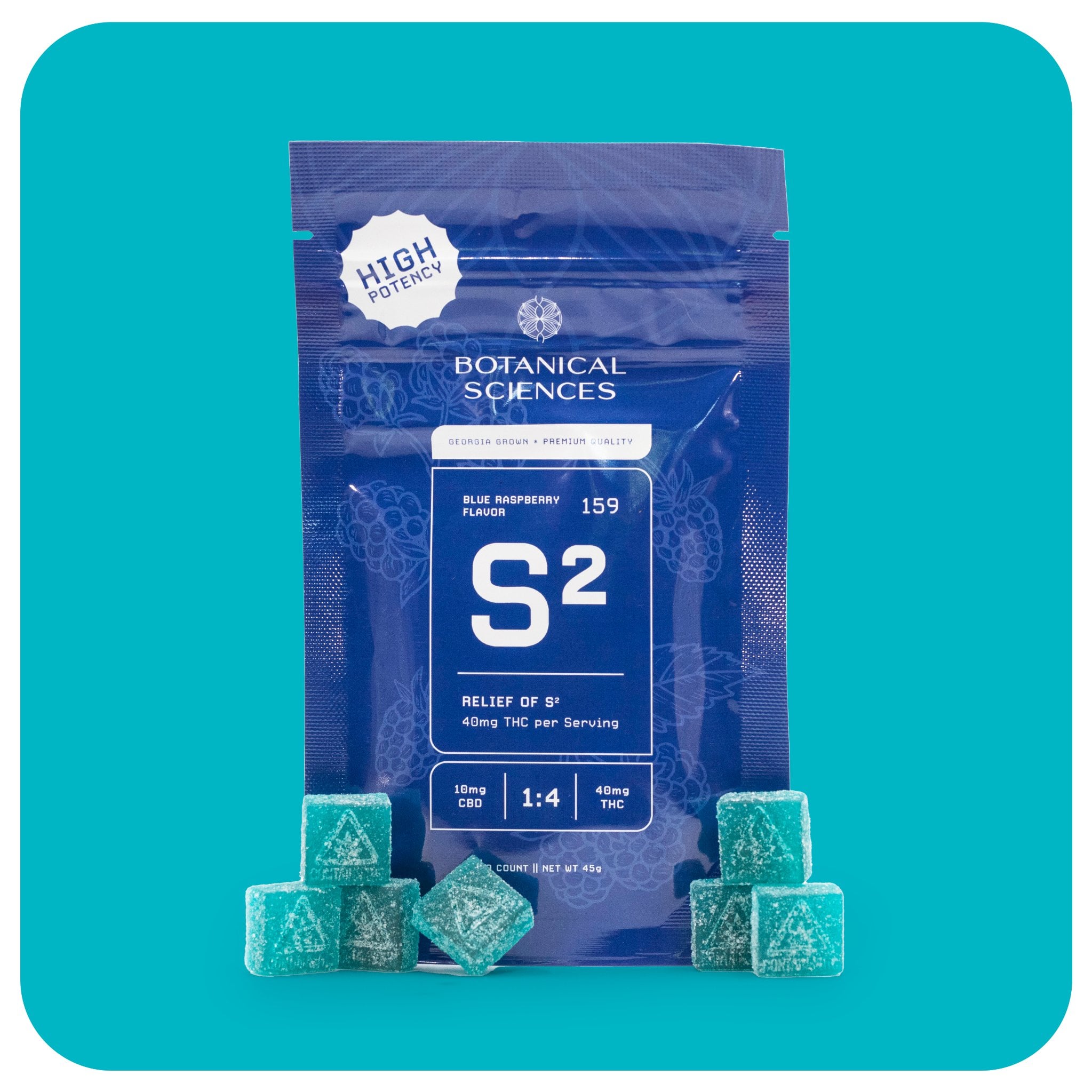 1:4 Blue Raspberry (100mg CBD/400mg THC)