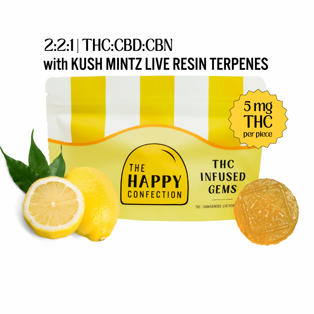 The Happy Confection - Catching Citrus Dreams (I) Gummies (4.77mg THC 4.66mg CBD 1.84mg CBN 20pk) C0060000233 The Happy Confection - Catching Citrus Dreams (I) Gummies (4.77mg THC 4.66mg CBD 1.84mg CBN 20pk) C0060000233