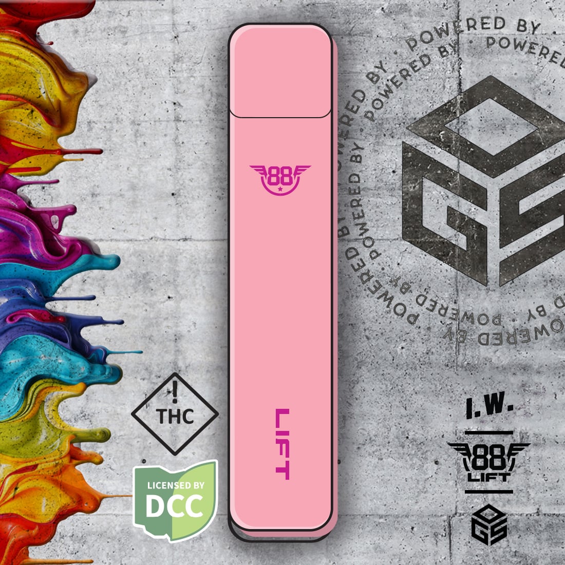 88 Lift - Iced Watermelon 2.0 - Disposable - 1g - Hybrid
