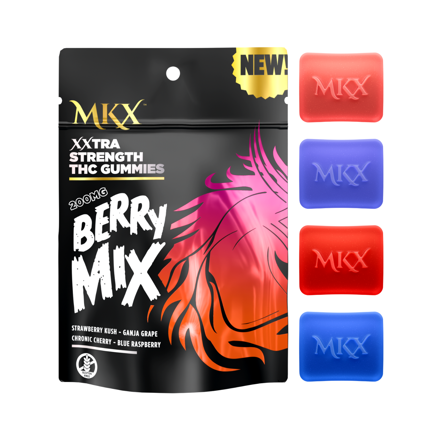MKX Mixed Gummies 200mg - BERRY MIX