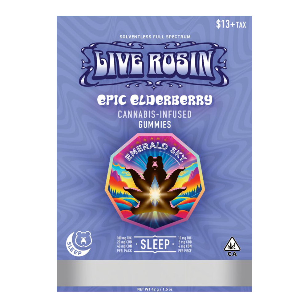 Live Rosin Epic Elderberry 10:2:4 [10pk] (100mg THC/20mg CBD/40mg CBN)
