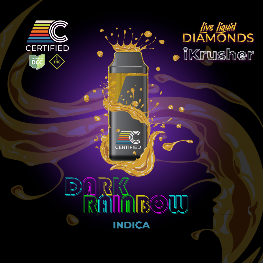 Certified Cultivators - Dark Rainbow - Live Liquid Diamonds Ikrusher Disposable - 1g - Indica